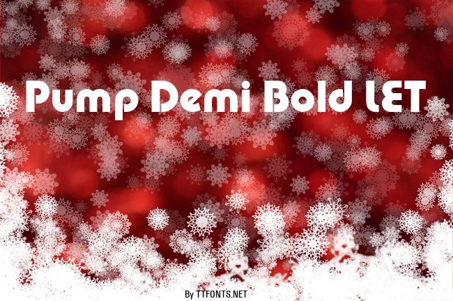 Pump Demi Bold LET example